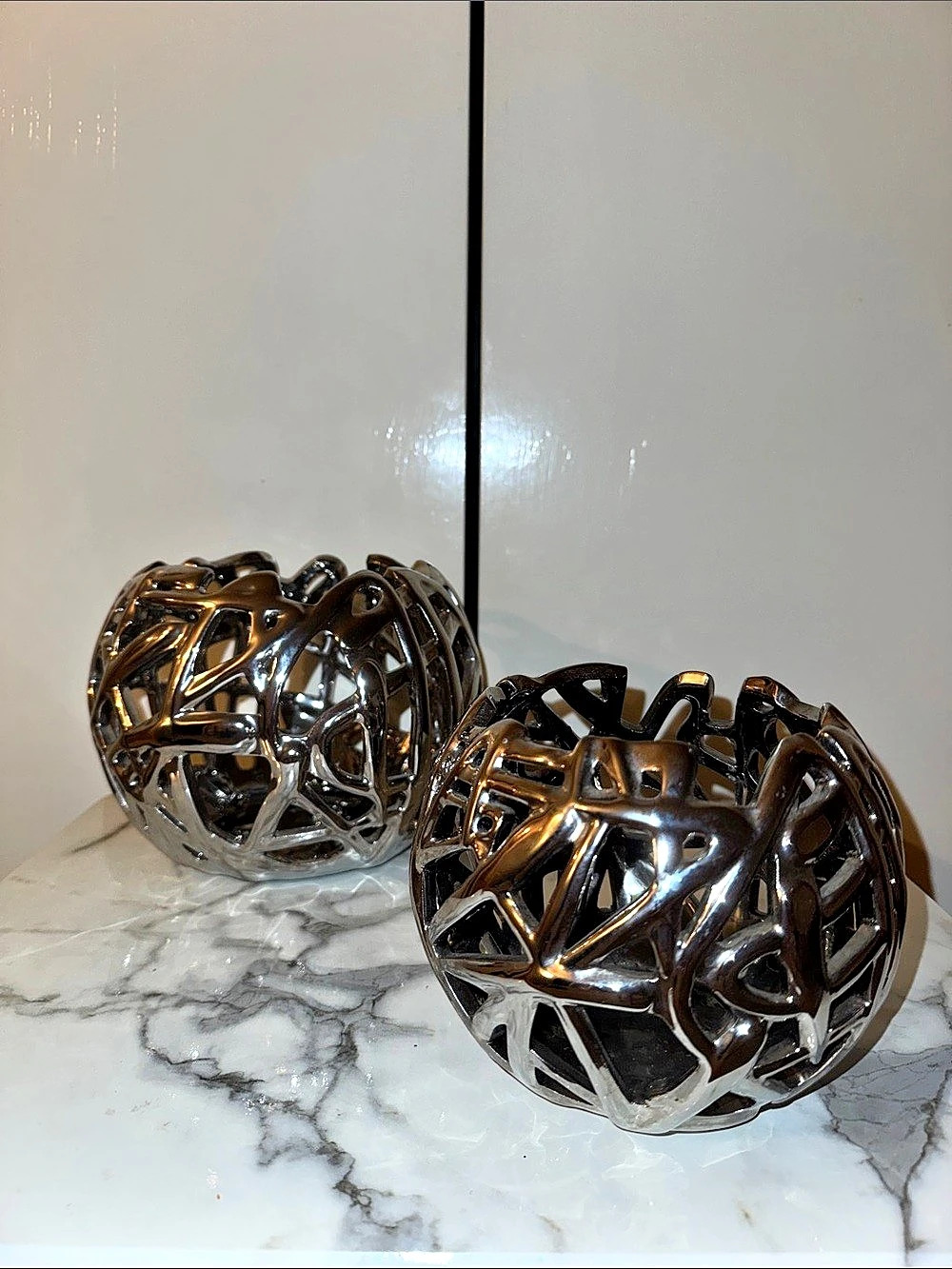 Chrome Nest Bowls - Modern Home Decor